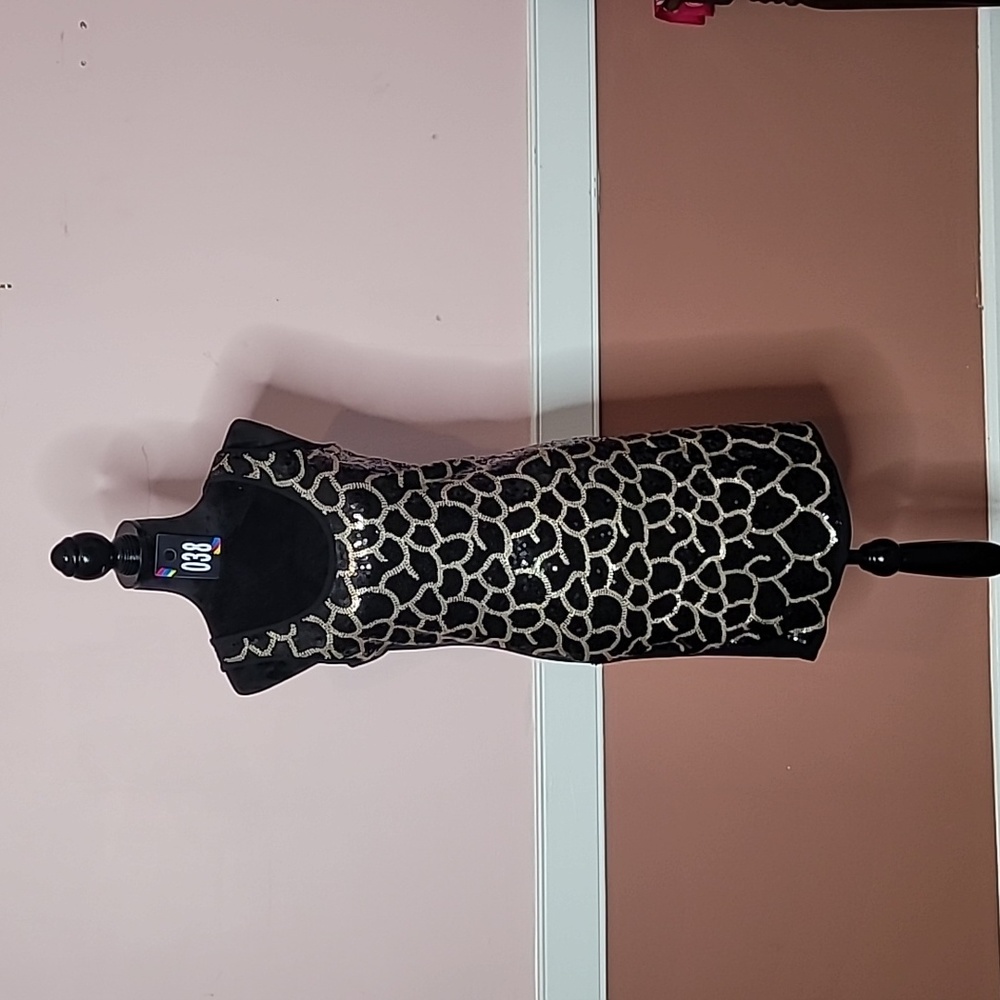Ladies black Sequin Dress
